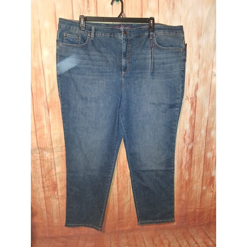 NWT Gloria Vanderbilt Amanda Slim Medium Denim Jeans Sz 24W